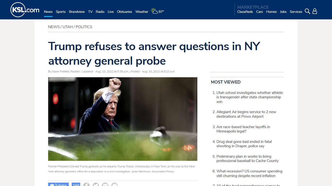 Trump refuses to answer questions in NY attorney general probe
