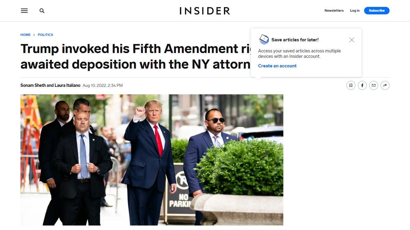 Trump Invoked Fifth Amendment Rights During NY AG Deposition